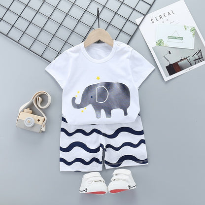 New Boys Outfits 9M-6T Girls Clothes Children's Clothing Suits Top Cotton Pants Suit 2pcs Clothing Sets Kids Clothes 9M24M3T5T6T