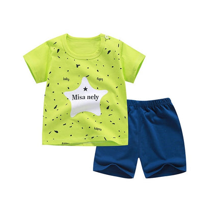 New Boys Outfits 9M-6T Girls Clothes Children's Clothing Suits Top Cotton Pants Suit 2pcs Clothing Sets Kids Clothes 9M24M3T5T6T
