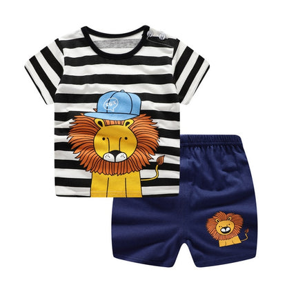 New Boys Outfits 9M-6T Girls Clothes Children's Clothing Suits Top Cotton Pants Suit 2pcs Clothing Sets Kids Clothes 9M24M3T5T6T