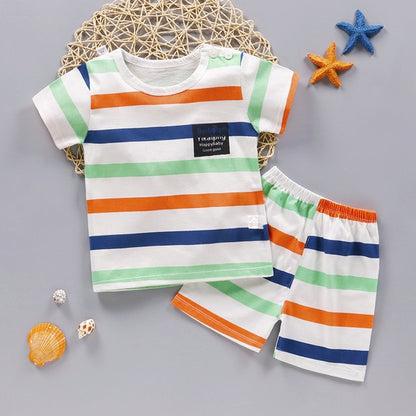 New Boys Outfits 9M-6T Girls Clothes Children's Clothing Suits Top Cotton Pants Suit 2pcs Clothing Sets Kids Clothes 9M24M3T5T6T