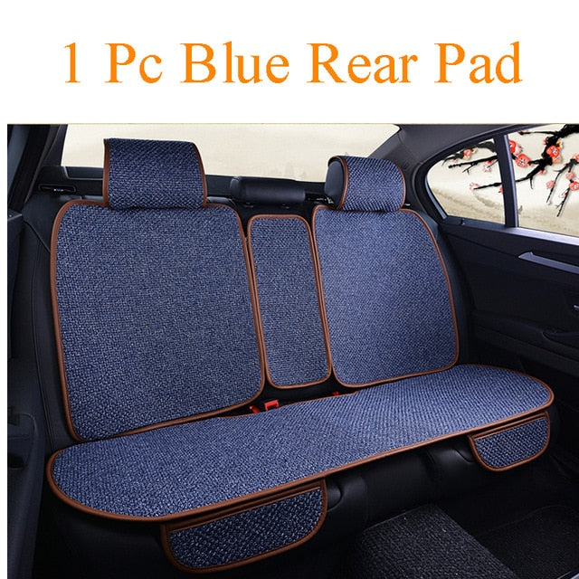 Linen Car Seat Cover Protector Flax Front or Rear Seat Back Cushion Pad Mat Backrest for Auto Interior Truck Suv Van