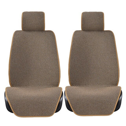 Linen Car Seat Cover Protector Flax Front or Rear Seat Back Cushion Pad Mat Backrest for Auto Interior Truck Suv Van