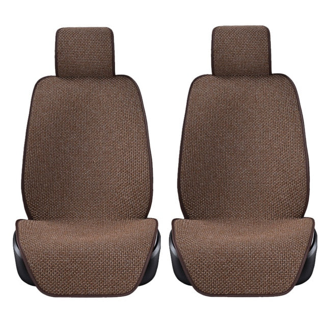 Linen Car Seat Cover Protector Flax Front or Rear Seat Back Cushion Pad Mat Backrest for Auto Interior Truck Suv Van