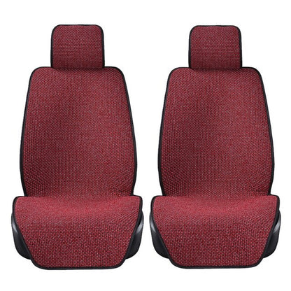 Linen Car Seat Cover Protector Flax Front or Rear Seat Back Cushion Pad Mat Backrest for Auto Interior Truck Suv Van