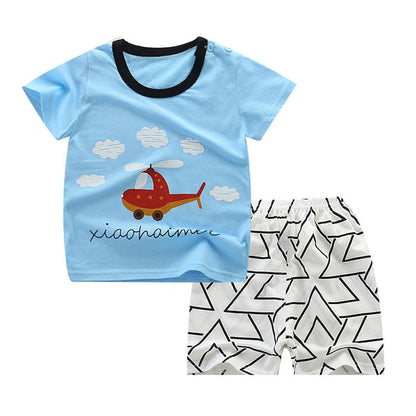 Children's Wear 2018 spring Summer Baby kids Boys Sports casual Suit boy T-shirt + jeans 2pc Set Children's Clothes kids clothes