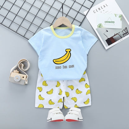 Children's Wear 2018 spring Summer Baby kids Boys Sports casual Suit boy T-shirt + jeans 2pc Set Children's Clothes kids clothes