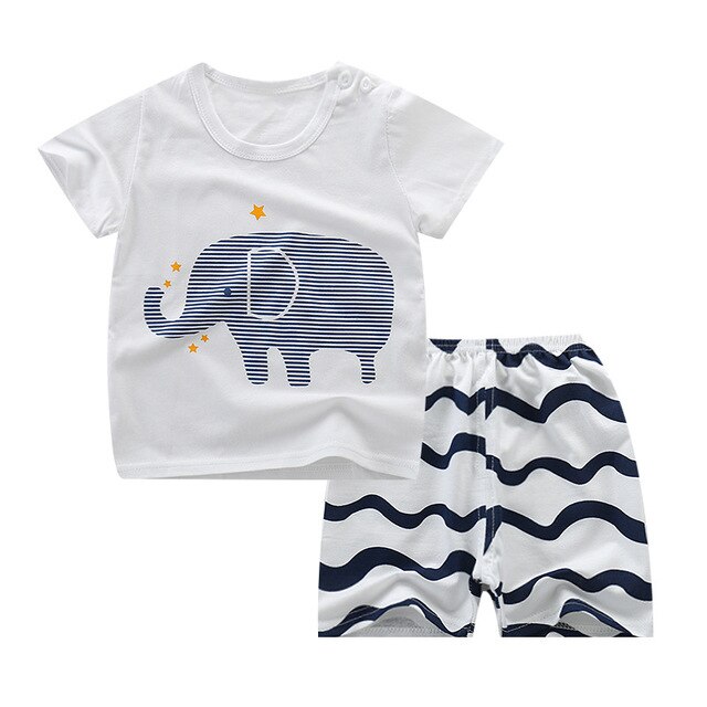 Children's Wear 2018 spring Summer Baby kids Boys Sports casual Suit boy T-shirt + jeans 2pc Set Children's Clothes kids clothes