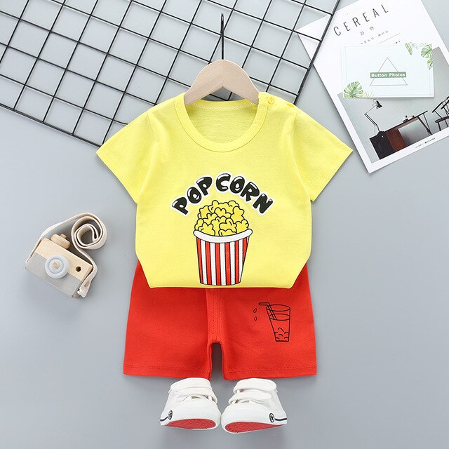 Children's Wear 2018 spring Summer Baby kids Boys Sports casual Suit boy T-shirt + jeans 2pc Set Children's Clothes kids clothes