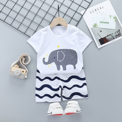 Children's Wear 2018 spring Summer Baby kids Boys Sports casual Suit boy T-shirt + jeans 2pc Set Children's Clothes kids clothes