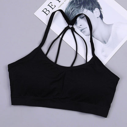 Women Sport Bra Fitness Top Letters Yoga Bra For Cup A-D Black White Running Yoga Gym Fitness Crop Top Women Push Up Sports Bras