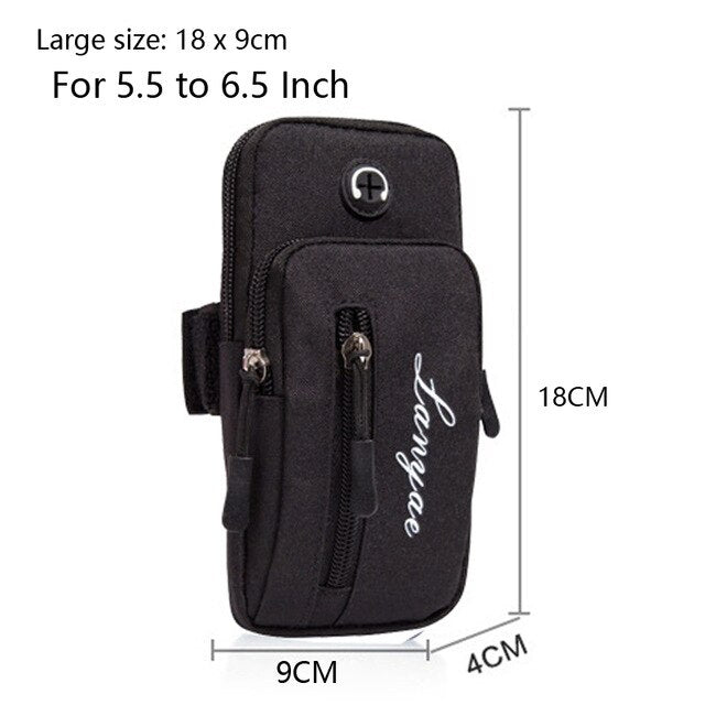 Sport Arm Bag Sports Cell Phone Case Running Jogging Pouch Wallet  With Arm Band Charging Earphone Hole