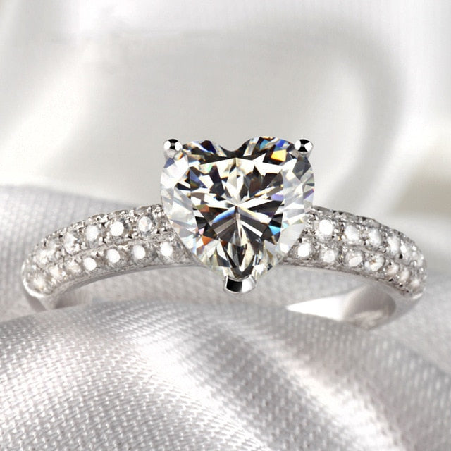 CC Trendy Jewelry S925 Rings For Women Cubic Zirconia Charms Bridal Wedding Engagement White Gold Color Ring Drop Shipping