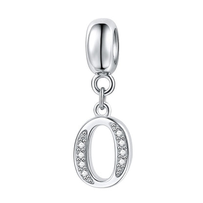 Jiayiqi A To Z Letter Charms 925 Sterling Silver CZ Beads Fit Women Charms Silver 925 Original DIY Jewelry Gift Making