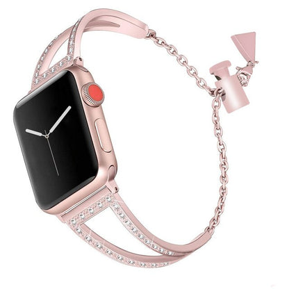 Diamond Jewelry Watch Bands For Apple Watch 38mm 42mm 40mm 44mm iwatch Strap Series 5 4 3 2 1 Stainless Steel Women Bracelet