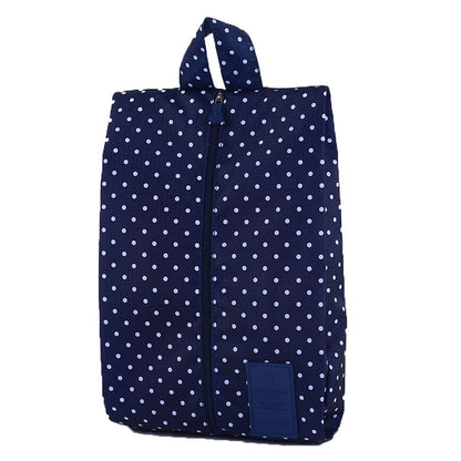 Convenient Multipattern Waterproof Nylon Portable Travel Shoe Storage Bag Pouch with Zip