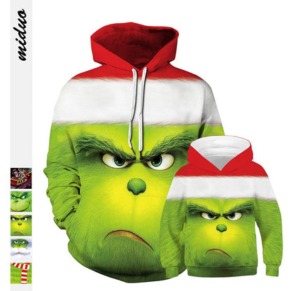 Father Son Daddy Baby Hoodies Matching Clothes for Family Look Sweaters Christmas Pajamas New Year's Baby Boys Clothing Brother