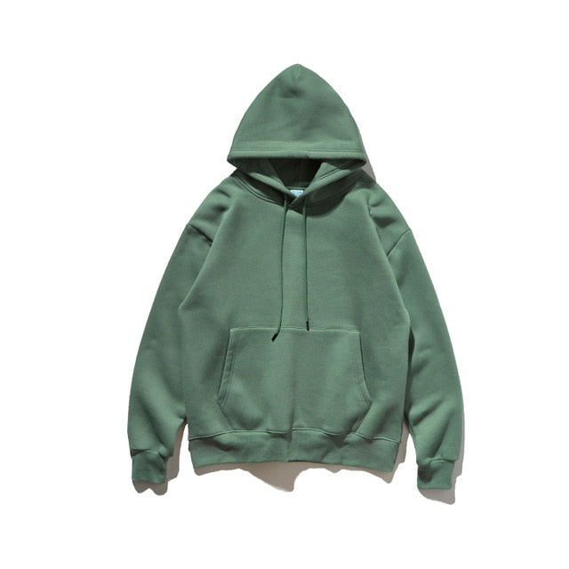 INFLATION 2020 Autumn Mens Thick Fleece Hoodies Hip Hop Pure Hoodies Thick Velvet Fabrics Winter Hoodies 167W17