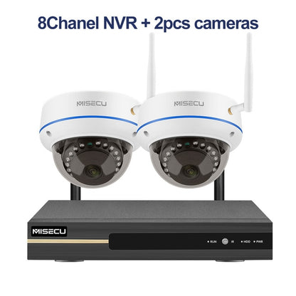 MISECU Wireless CCTV System 3MP NVR Indoor Vandalproof Wifi Camera Audio Record IR-CUT CCTV Camera IP Security Surveillance Kit