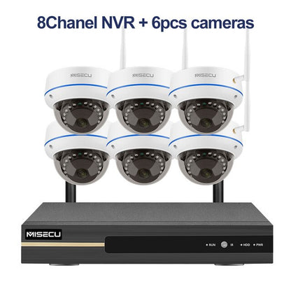 MISECU Wireless CCTV System 3MP NVR Indoor Vandalproof Wifi Camera Audio Record IR-CUT CCTV Camera IP Security Surveillance Kit