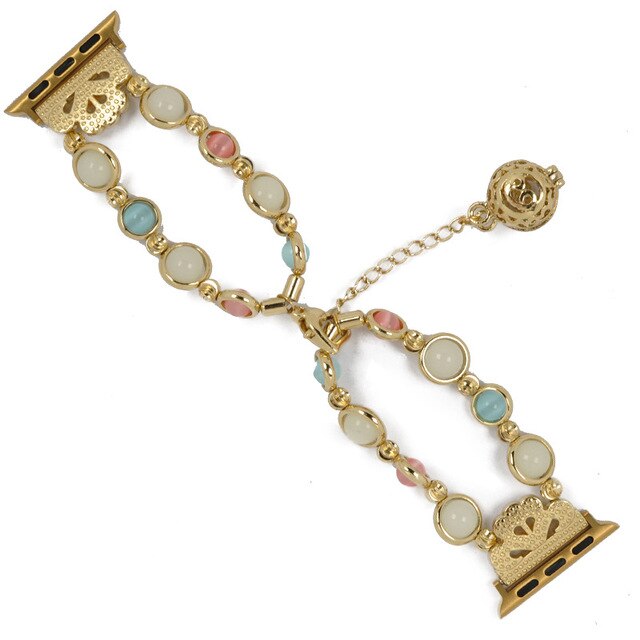 Luminous Bracelet Strap for apple watch 44 mm 40mm women Watchband for apple watch strap 42mm 38mm band Jewelry iwatch Accessory