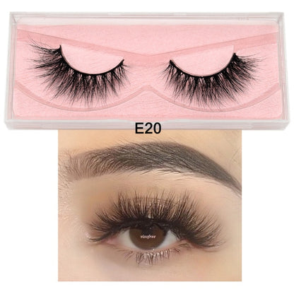 Visofree Mink Eyelashes 100% Cruelty free Handmade 3D Mink Lashes Full Strip Lashes Soft False Eyelashes Makeup  Lashes E11