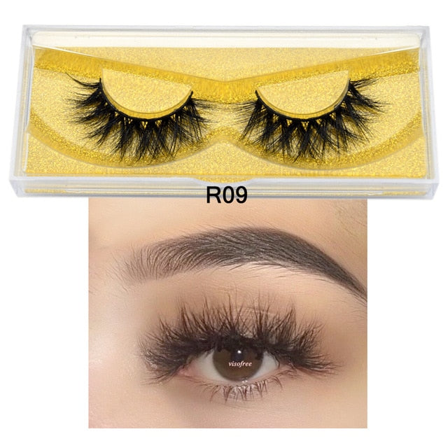 Visofree Mink Eyelashes 100% Cruelty free Handmade 3D Mink Lashes Full Strip Lashes Soft False Eyelashes Makeup  Lashes E11