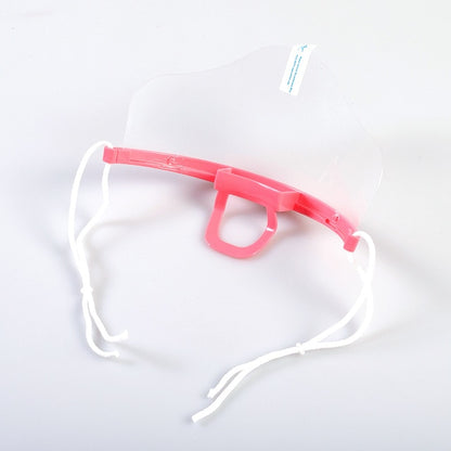10PCS Transparent Catering Mask Anti Fog Catering Food Hotel Plastic Kitchen Restaurant Smile Mouth Masks