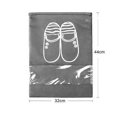 10 PCS Travel Shoe Storage Bag Bundle Mouth Bags for Shoes Waterproof Package Luggage Home Organizer Transparent Dust Bag Shoe