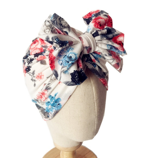 1Single Pcs Mom Baby Matching Turban Spring Autumn Leopard Flower Printed Turban Infant Headwrap Hair Accessories for Newborn