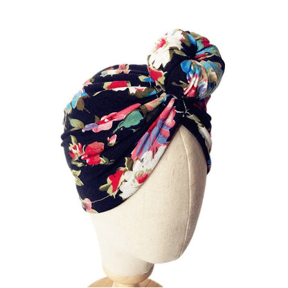 1Single Pcs Mom Baby Matching Turban Spring Autumn Leopard Flower Printed Turban Infant Headwrap Hair Accessories for Newborn