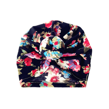 1Single Pcs Mom Baby Matching Turban Spring Autumn Leopard Flower Printed Turban Infant Headwrap Hair Accessories for Newborn