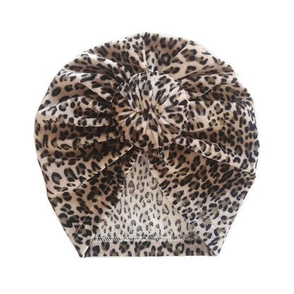 1Single Pcs Mom Baby Matching Turban Spring Autumn Leopard Flower Printed Turban Infant Headwrap Hair Accessories for Newborn