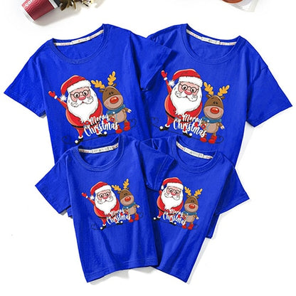 Christmas Family T-shirt Family Matching Outfits Women Men Baby T-shirt Girls Boy Mom Dad T-shirt Adult Kids Clothes