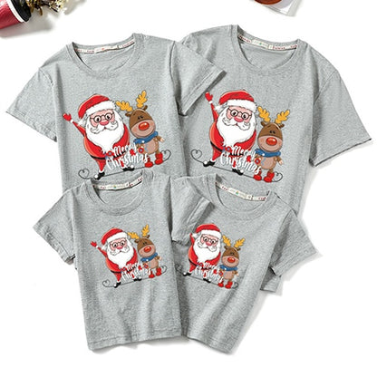 Christmas Family T-shirt Family Matching Outfits Women Men Baby T-shirt Girls Boy Mom Dad T-shirt Adult Kids Clothes