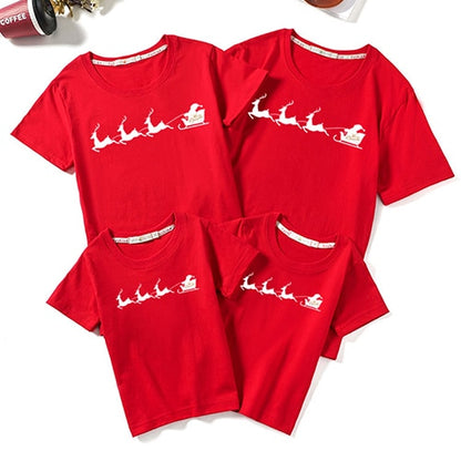 Christmas Family T-shirt Family Matching Outfits Women Men Baby T-shirt Girls Boy Mom Dad T-shirt Adult Kids Clothes