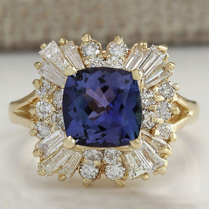 Fashion Big Blue Stone Ring Charm Jewelry Women CZ Wedding Rings Promise Engagement Ring Ladies Accessories Gifts Z4K146