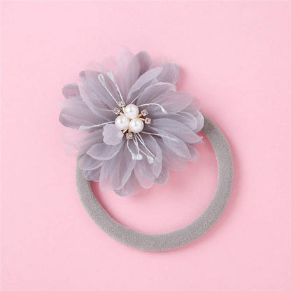 Balleenshiny Infant Child Hair Band Three-dimensional Alloy Rhinestone Crown Headdress Baby Girl Mesh Elastic Headband Turban
