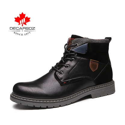 DECARSDZ Autumn Men Boots For Man 2020 New Fashion Outdoor Comfy Durable outsole Men Casual Boots Men Brand Lace-up Men's Boots