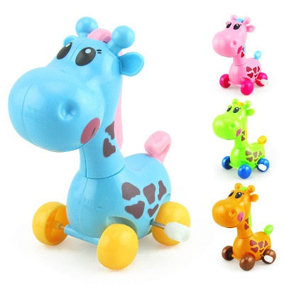1 Pieces Baby Funny Kids Toys Spring Clockwork Toy Mini Pull Back Jumping Frog/Dog/Lion Wind Up Toys for Children Boys