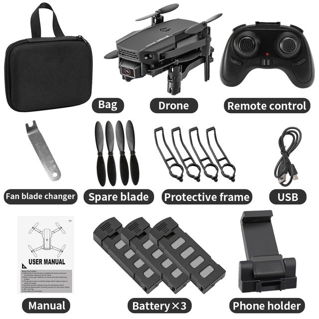 2020 NEW KF611 Drone 4k HD Wide Angle Camera 1080P WiFi fpv Drones Camera Quadcopter Height Keep Drone Camera Dron Toy