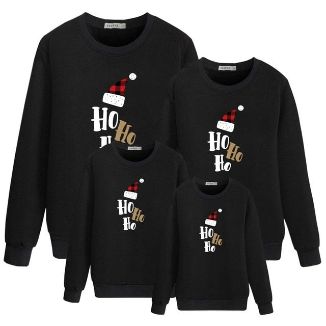 family christmas sweaters father mother daughter son matching outfits look new year kids hoodies clothing mommy and me Clothes