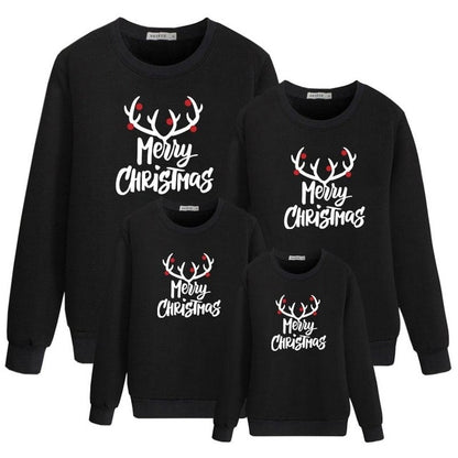 family christmas sweaters father mother daughter son matching outfits look new year kids hoodies clothing mommy and me Clothes