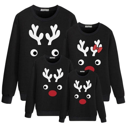 family christmas sweaters father mother daughter son matching outfits look new year kids hoodies clothing mommy and me Clothes