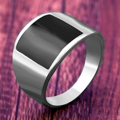2020 Fashion Simple Style Black Square Ring Classic Ring Wedding Engagement Jewelry