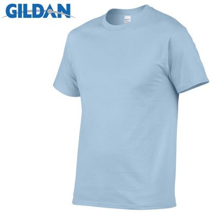 5pcs/Lot GILDAN Brand Solid Color T Shirt Mens Black And White 100% Cotton T-shirts Summer Skateboard Tee Boy Skate Tshirt Tops