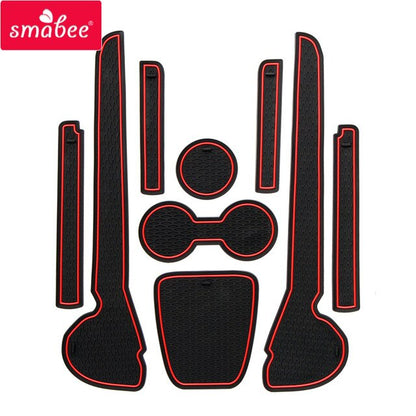 Gate slot pad  For Volkswagen Polo Polo GTI 2011-2019 2020 Dust mats Water Coaster Non-slip mats RED BLUE WHITE