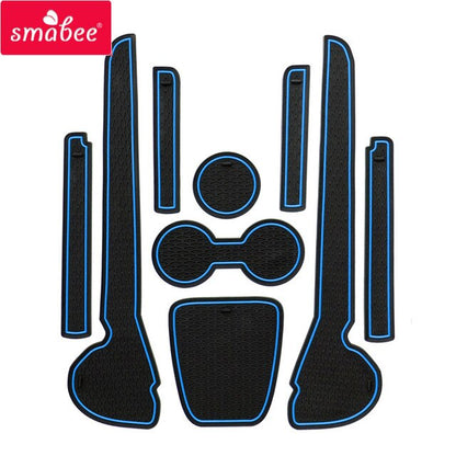 Gate slot pad  For Volkswagen Polo Polo GTI 2011-2019 2020 Dust mats Water Coaster Non-slip mats RED BLUE WHITE