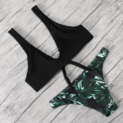 Solid Bandeau Bikini Set 2020 Sexy Swimsuit Women Bikini Brazilian Thong Swimwear Female Halter top Bathing Suit Swimming Wear