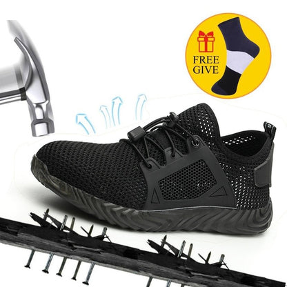 Women And Men's Steel-Toe Work Safety Sport Shoes Casual Breathable Outdoor Sneakers Puncture Proof Boots Comfortable Shoes