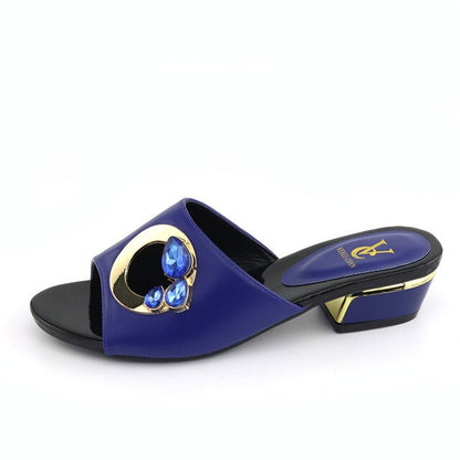 Best selling 2019 design for wedding high quality Italian design PU leather adults shoes African woman shoes possible match bag
